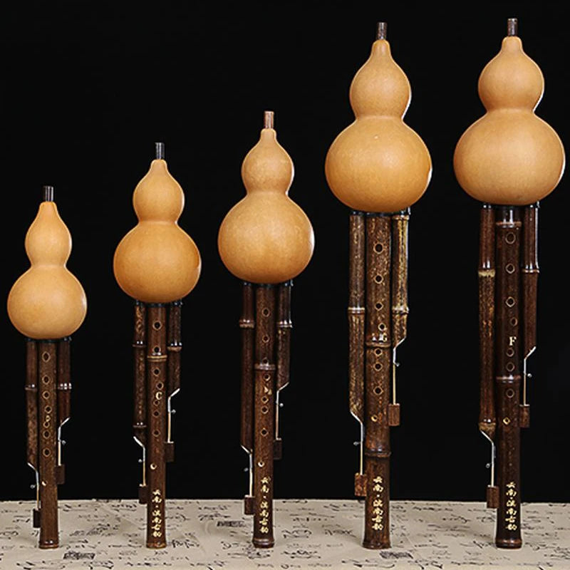 High Quality 9 Holes Professional Performance Cucurbit Instrument Great Sound Music Playing Hulusi  Flute A/C/bB/D/F/G Tone