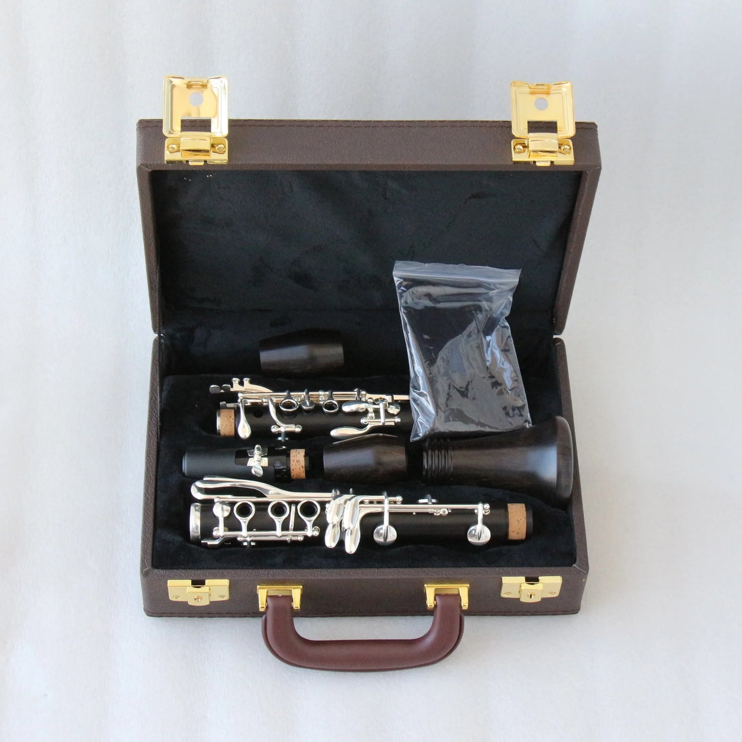 MMOOKA High Quality Ebony Body Clarinet 17 Keys Clarinet Silver Plated Professional Clarinet