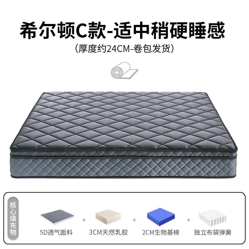 High Quality Queen Bed Mattress King Size Foldable Korean Twin Mattress Memory Foam Colchon Plegable Para Dormir Furniture