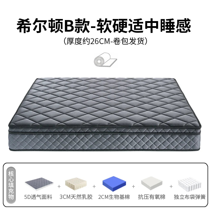 High Quality Queen Bed Mattress King Size Foldable Korean Twin Mattress Memory Foam Colchon Plegable Para Dormir Furniture