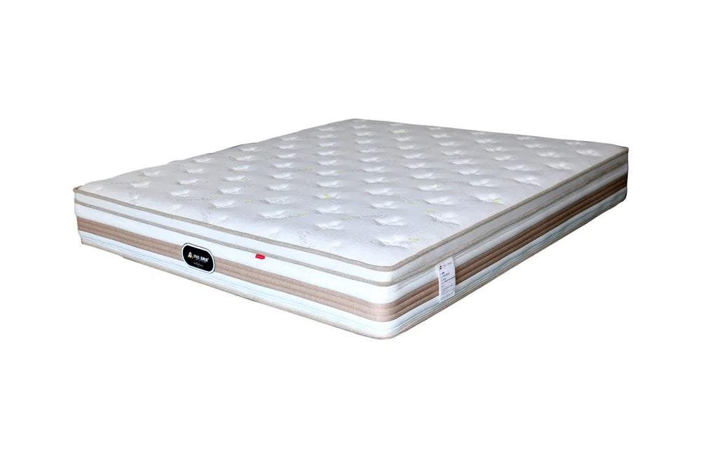 High Quality Queen King Size Latex Gel High Density Memory Foam Mattress Rolled Up Packing In A Box With Pocket Coil Spring