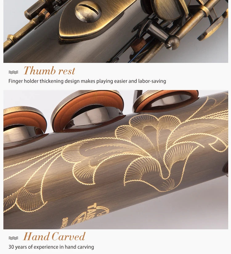 MMOOKA High Quality Wind Instrument Soprano Saxophone For Professional Players