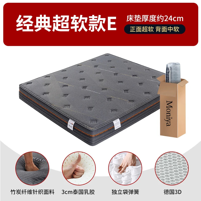 High Quality extension Mattresses Double Molblly Spring Queen Bedroom Twin Mattress cozy Core Sleep Colchoneta Bedroom Furniture