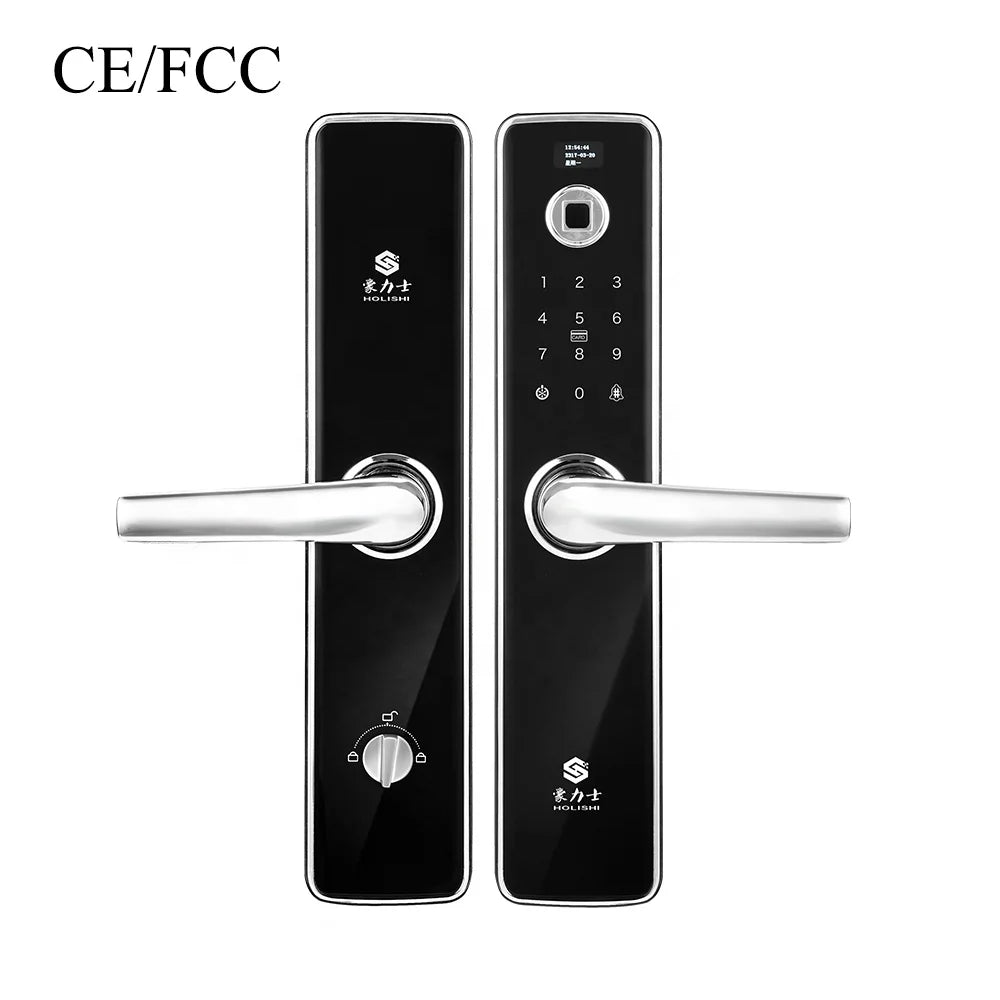 High Security Intelligent Device Biometric Magnetic Bolt Home With Keys Digital Code Door Smart Lock