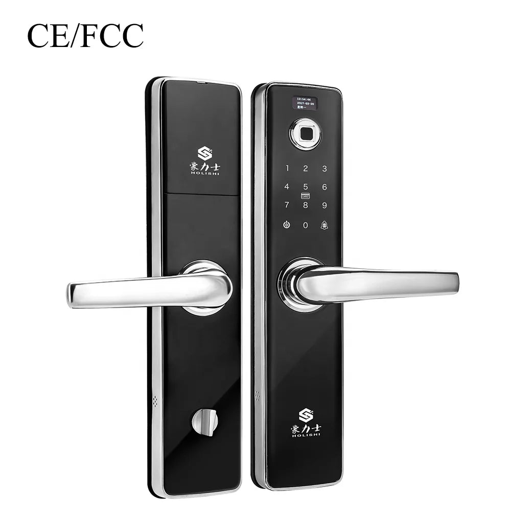 High Security Intelligent Device Biometric Magnetic Bolt Home With Keys Digital Code Door Smart Lock