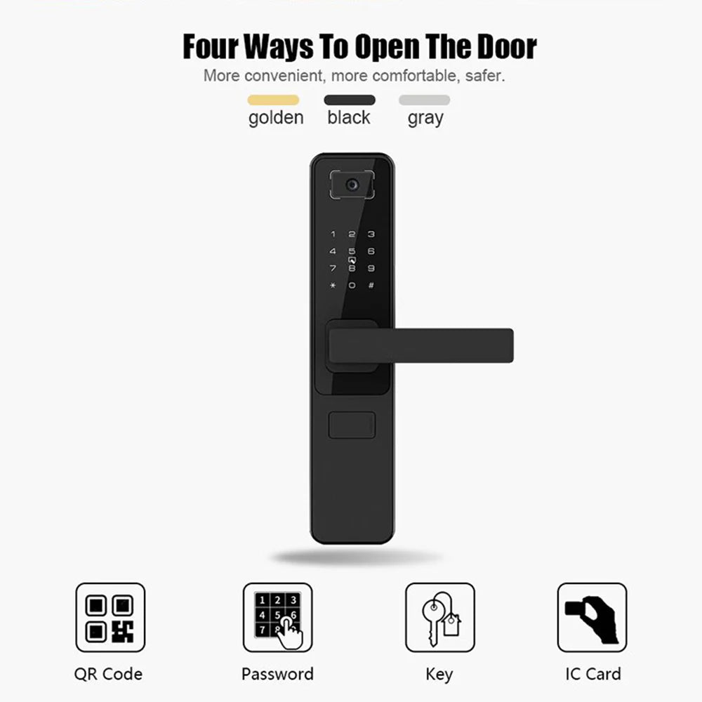 High Security WIFI APP Unlock Chip Door Lock, Intelligent Lock System, Smart Electronic Lock Class B Anti-theft Lock Cylinder