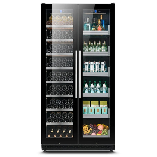High capacity luxury Wine and Beverage Coolers refrigerator dual zone cooler wine cellar beer fridge