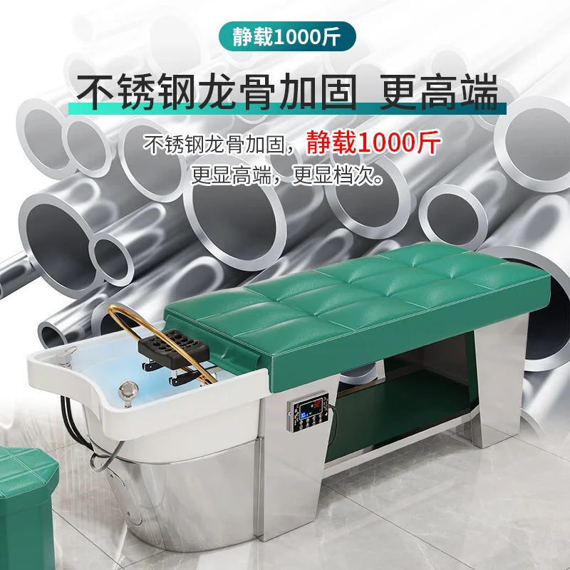 High end hair salon hair wash bed, fully reclined hair salon special Thai style bed, hair wash bed, hairdressing constant