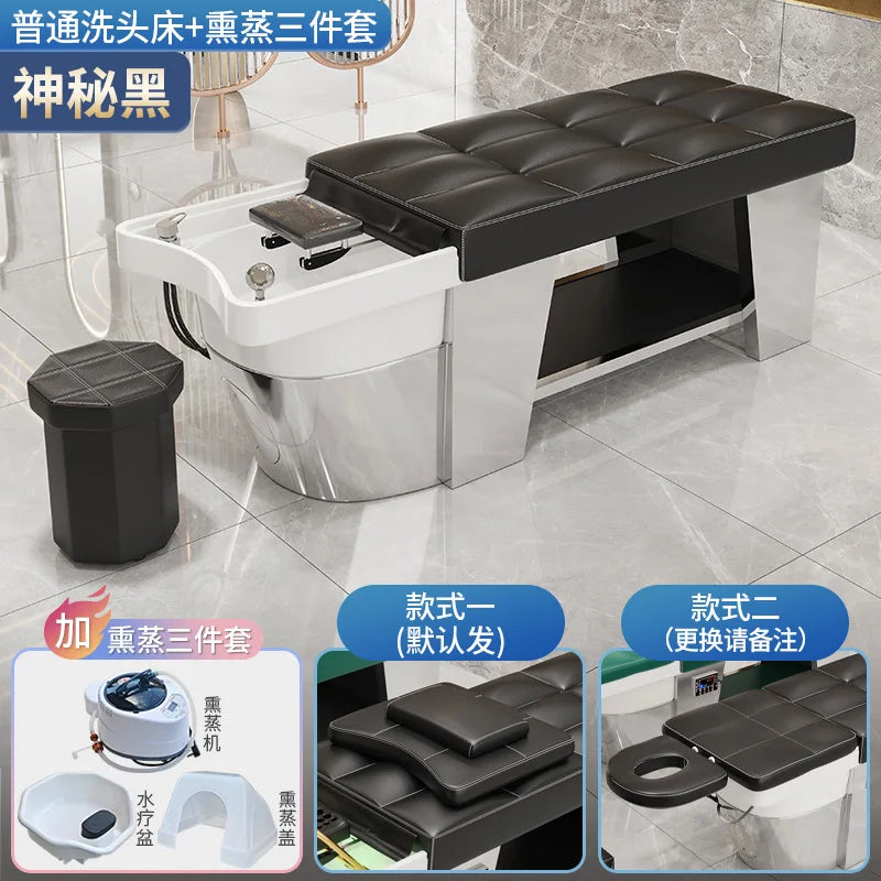 High end hair salon hair wash bed, fully reclined hair salon special Thai style bed, hair wash bed, hairdressing constant