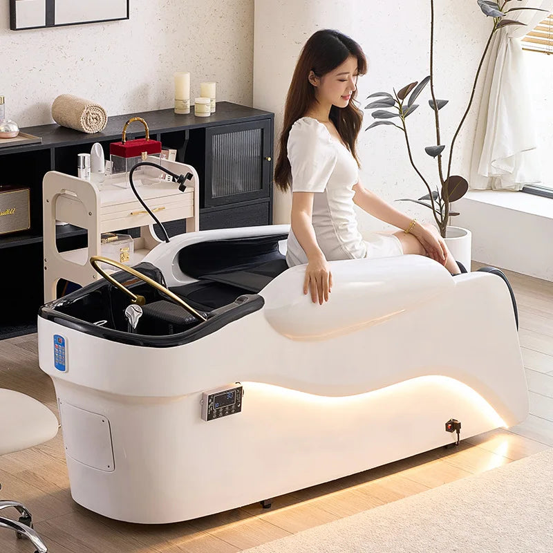 High end multifunctional luxury fully automatic first-class space cabin intelligent electric massage and hair washing bed