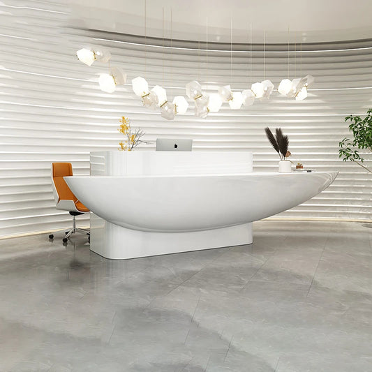 High end personalized front desk reception counter, cash register, modern company irregular creative fiberglass reception desk