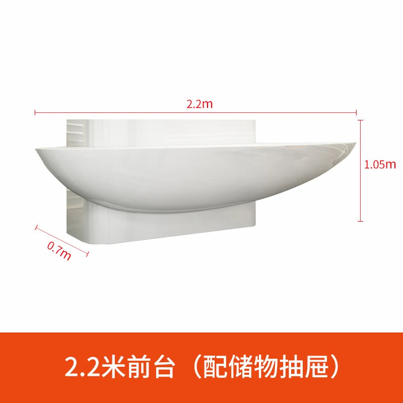 High end personalized front desk reception counter, cash register, modern company irregular creative fiberglass reception desk
