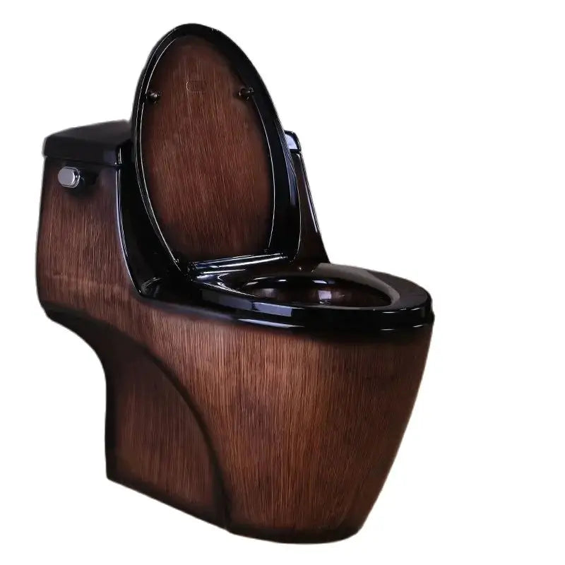 High grade wood grain toilet, siphon connected toilet, ceramic colored toilet, water-saving