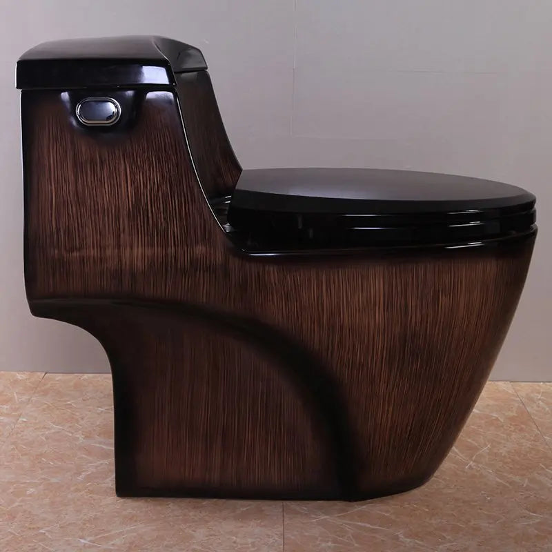 High grade wood grain toilet, siphon connected toilet, ceramic colored toilet, water-saving