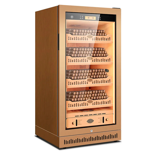 High-quality Cigar Humidor Intelligent Control Temperature Humidity Frequency Conversion No Noise Embedded Cooler Cigar Cabinet
