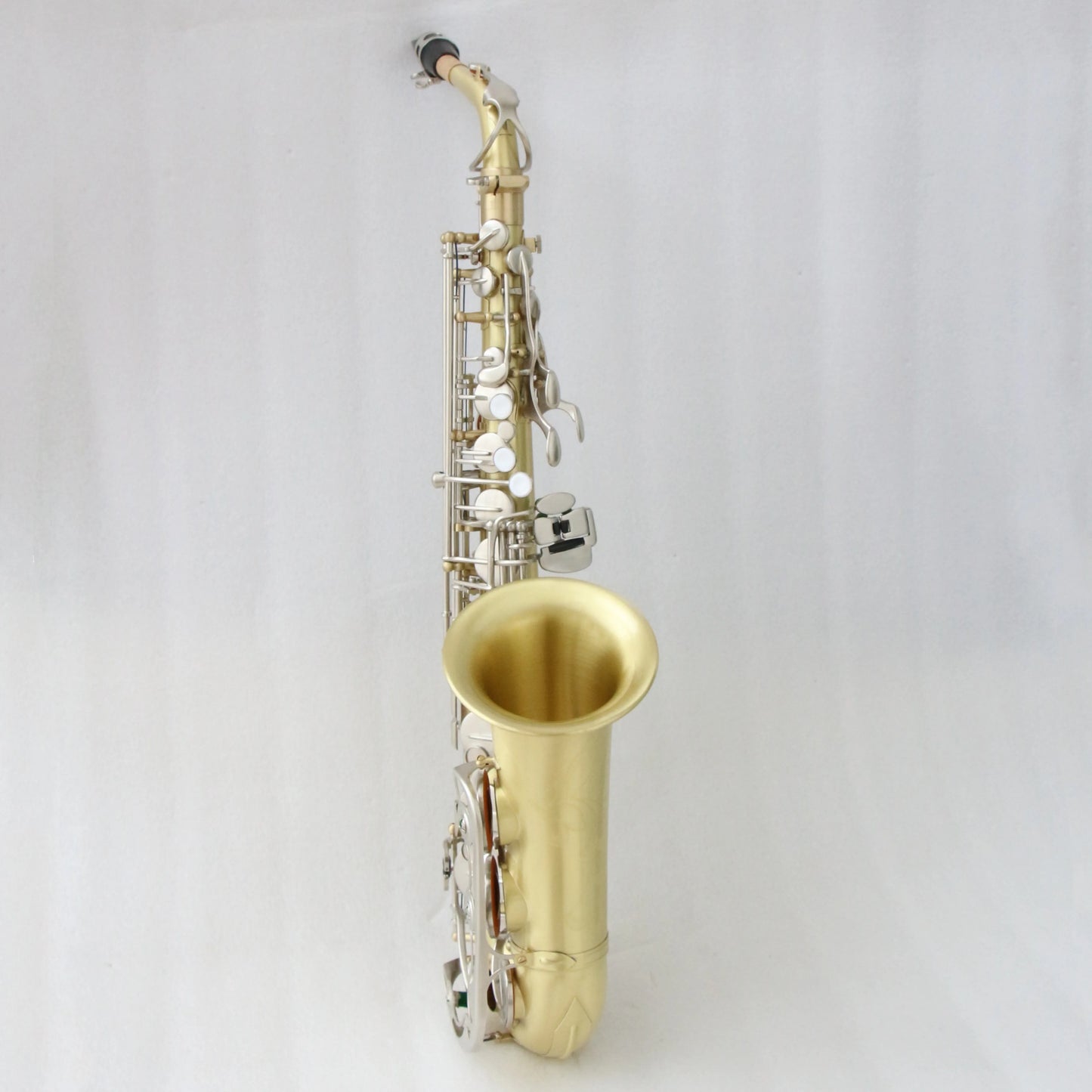 High quality alto saxophone Cheap Eb Saxophone Gold Brush Body, Nickel Brush Keys professional saxophone alto