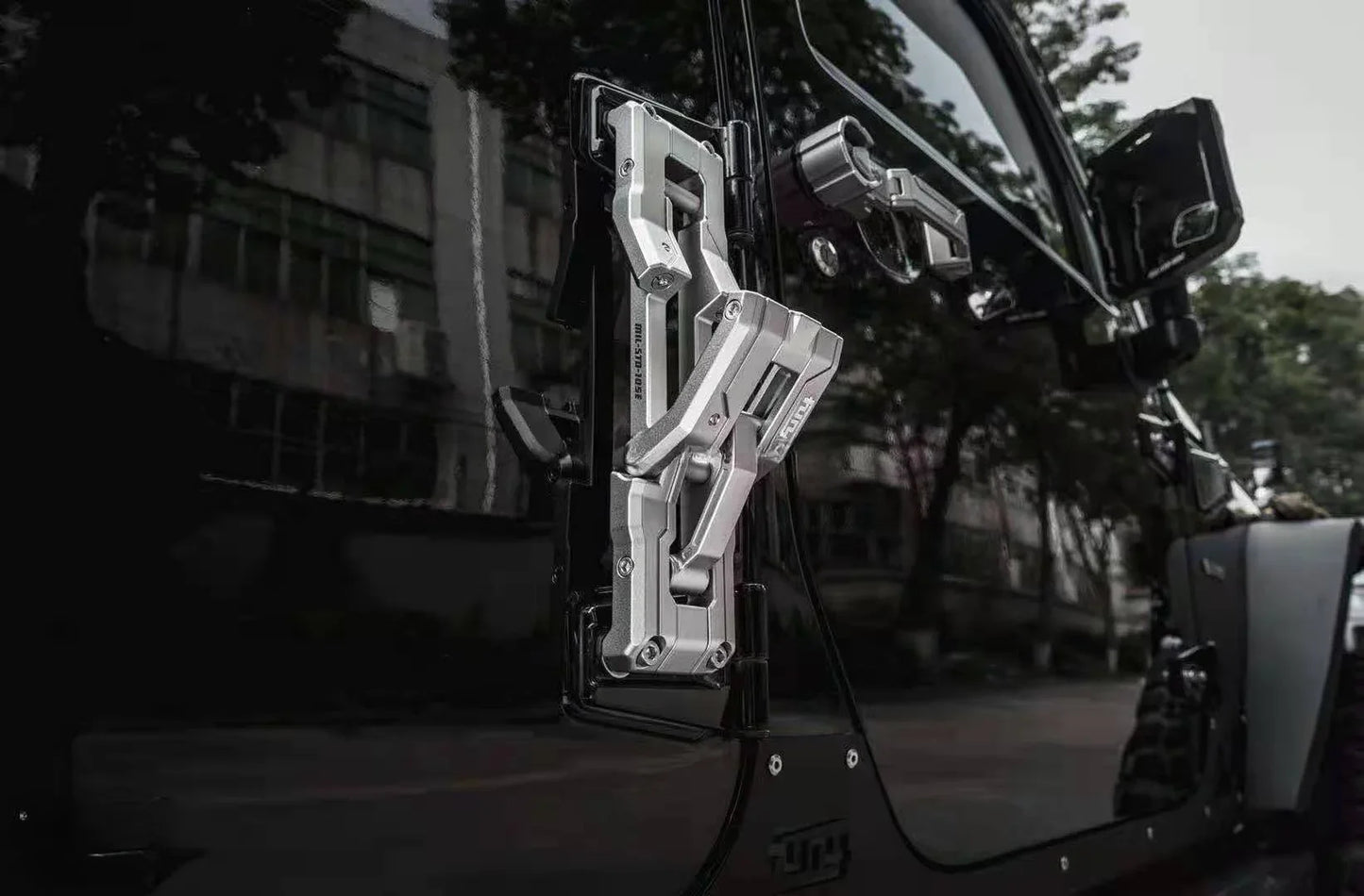 High quantity foot pedal for Jeep Wrangler JL 2018+ Car 4x4 Accessories black sliver aluminium door folding from maiker