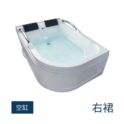 Home adult acrylic double massage heated double armrest bathtub