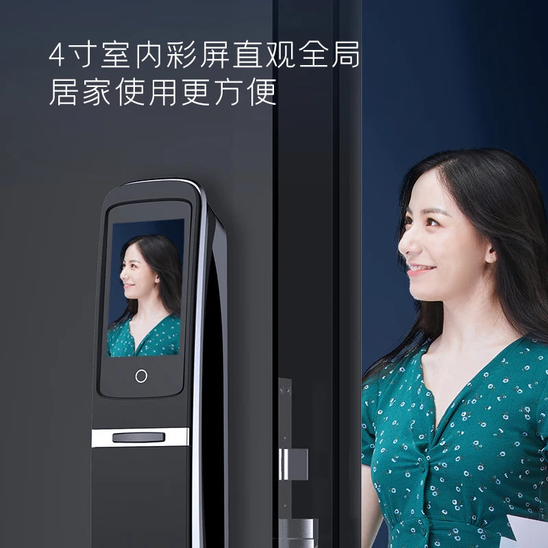 Home anti-theft door, visible cat eye with screen monitoring, fingerprint lock, password lock, intelligent lock A9s