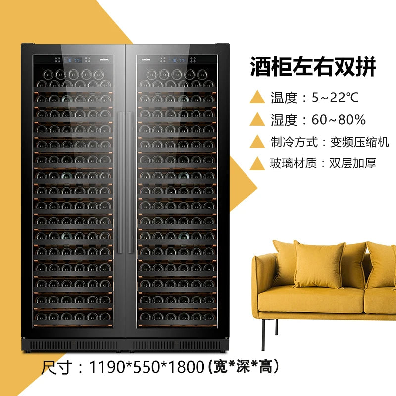Home high-end intelligent large capacity ultra-thin embedded constant temperature and humidity red wine cabinet, ice bar cigar c