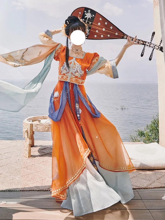 Honor of Kings Yang Yuhuan Change Chinese Hanfu Cosplay Game Character Dress Classical Dance Practice Suit Dunhuang  Style SSY