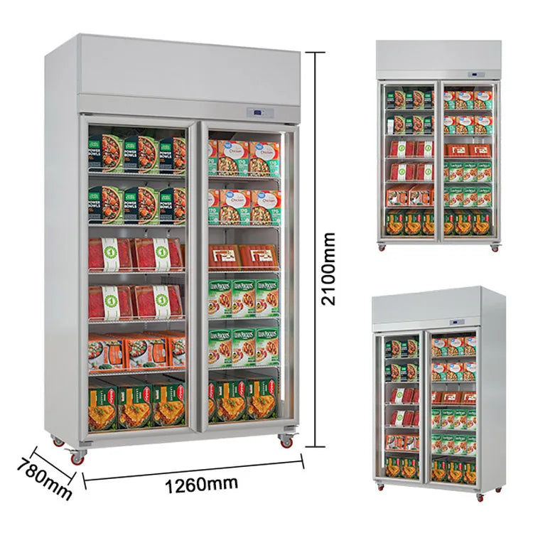 Hot Sales glass Door upright display freezer Drink Beverage Display Refrigerator Freezer