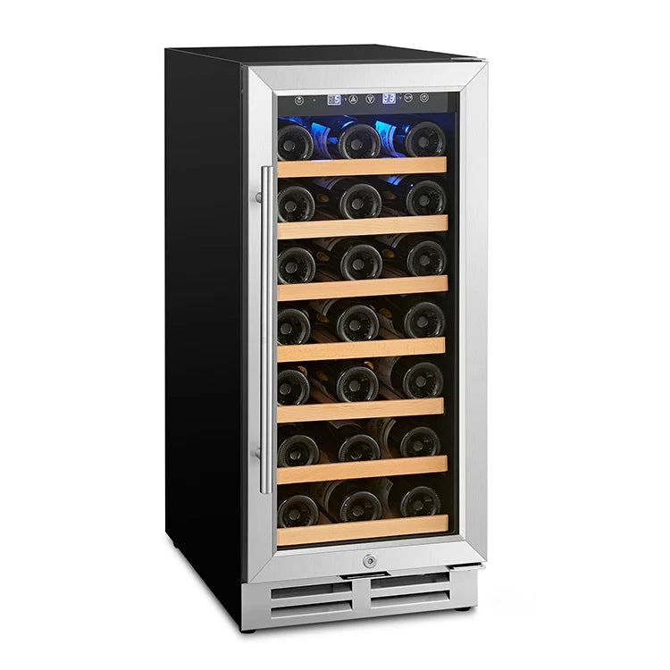 Hot Selling Built-in Stainless Steel Wine cooler Single Zone Wine Chiller for Kitchen