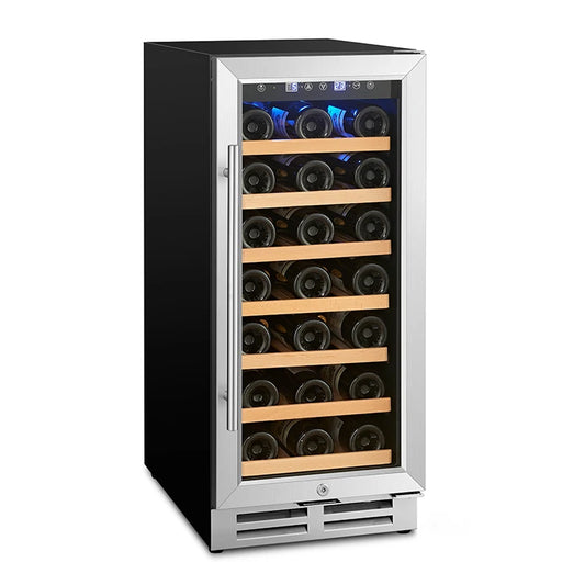 Hot Selling Built-in Stainless Steel Wine cooler Single Zone Wine Chiller for Kitchen