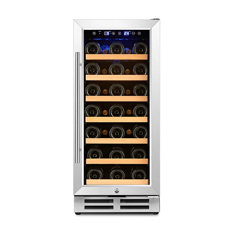 Hot Selling Built-in Stainless Steel Wine cooler Single Zone Wine Chiller for Kitchen