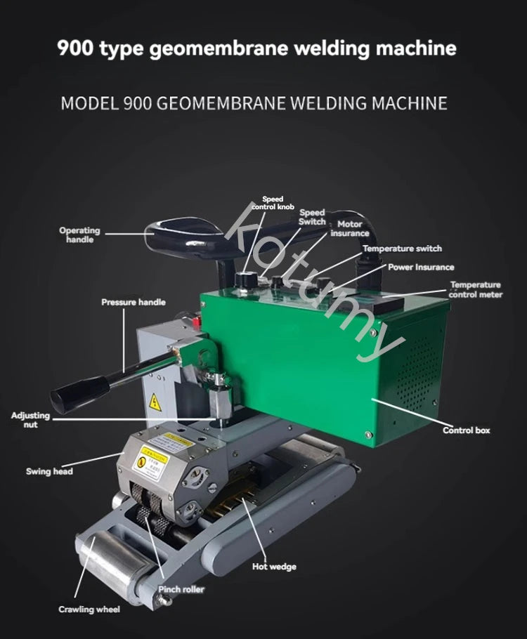 Hot Wedge Welder Plastic Sheet Welding Machine Geomembrane Welding Machine Impermeable Film Welding Equipment