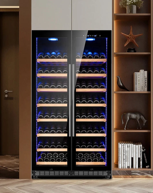 Hot sale Large wine cooler 381 bottle wine chiller double door wine refrigerator for commercial