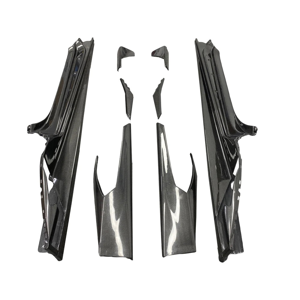 Hot sale M style carbon fiber car bumper lip auto parts side bumper side skirt side spoiler for Lambor Huracan LP580 LP610