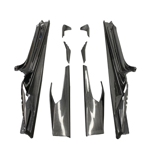 Hot sale M style carbon fiber car bumper lip auto parts side bumper side skirt side spoiler for Lambor Huracan LP580 LP610