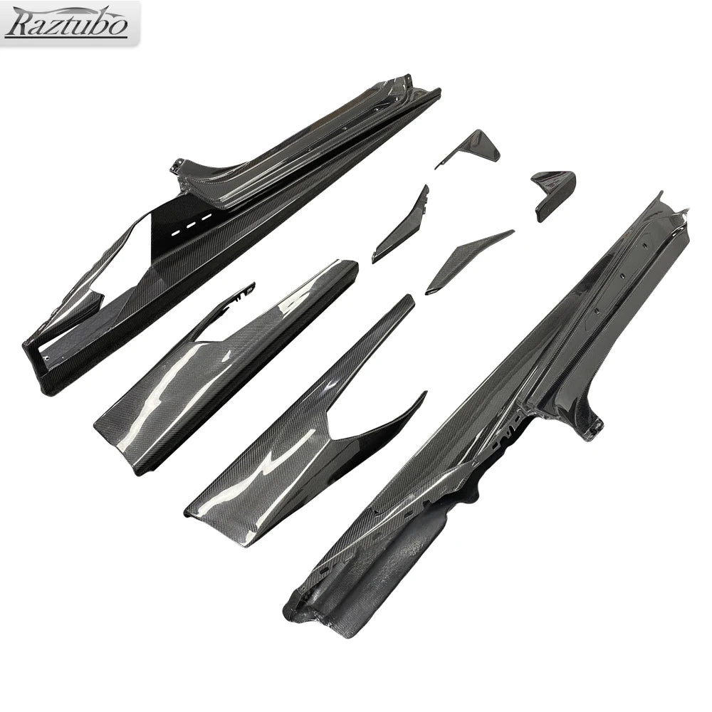 Hot sale M style carbon fiber car bumper lip auto parts side bumper side skirt side spoiler for Lambor Huracan LP580 LP610