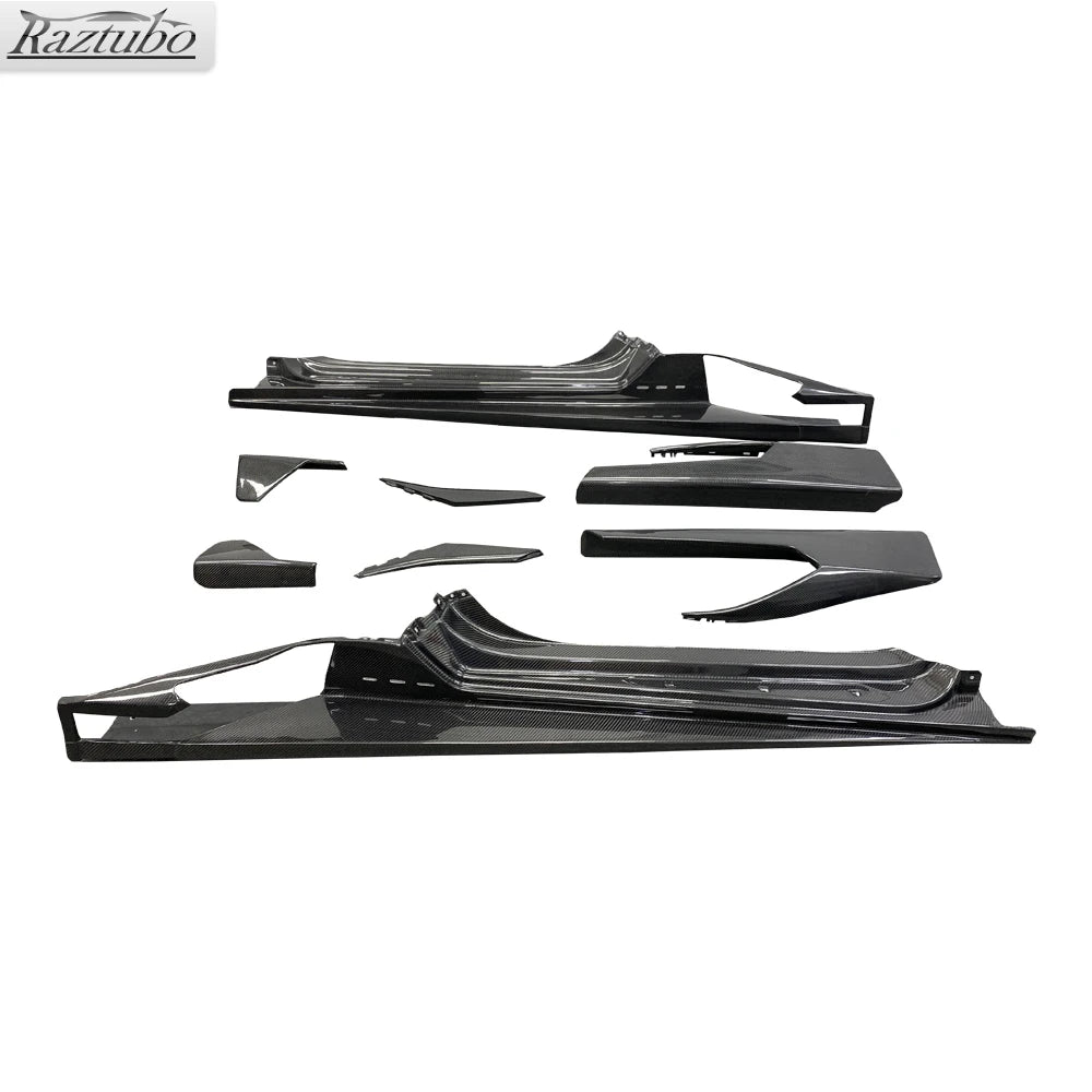 Hot sale M style carbon fiber car bumper lip auto parts side bumper side skirt side spoiler for Lambor Huracan LP580 LP610