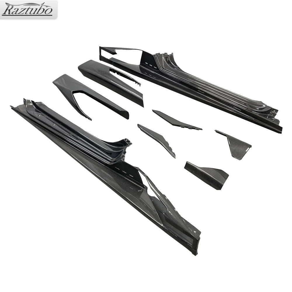 Hot sale M style carbon fiber car bumper lip auto parts side bumper side skirt side spoiler for Lambor Huracan LP580 LP610