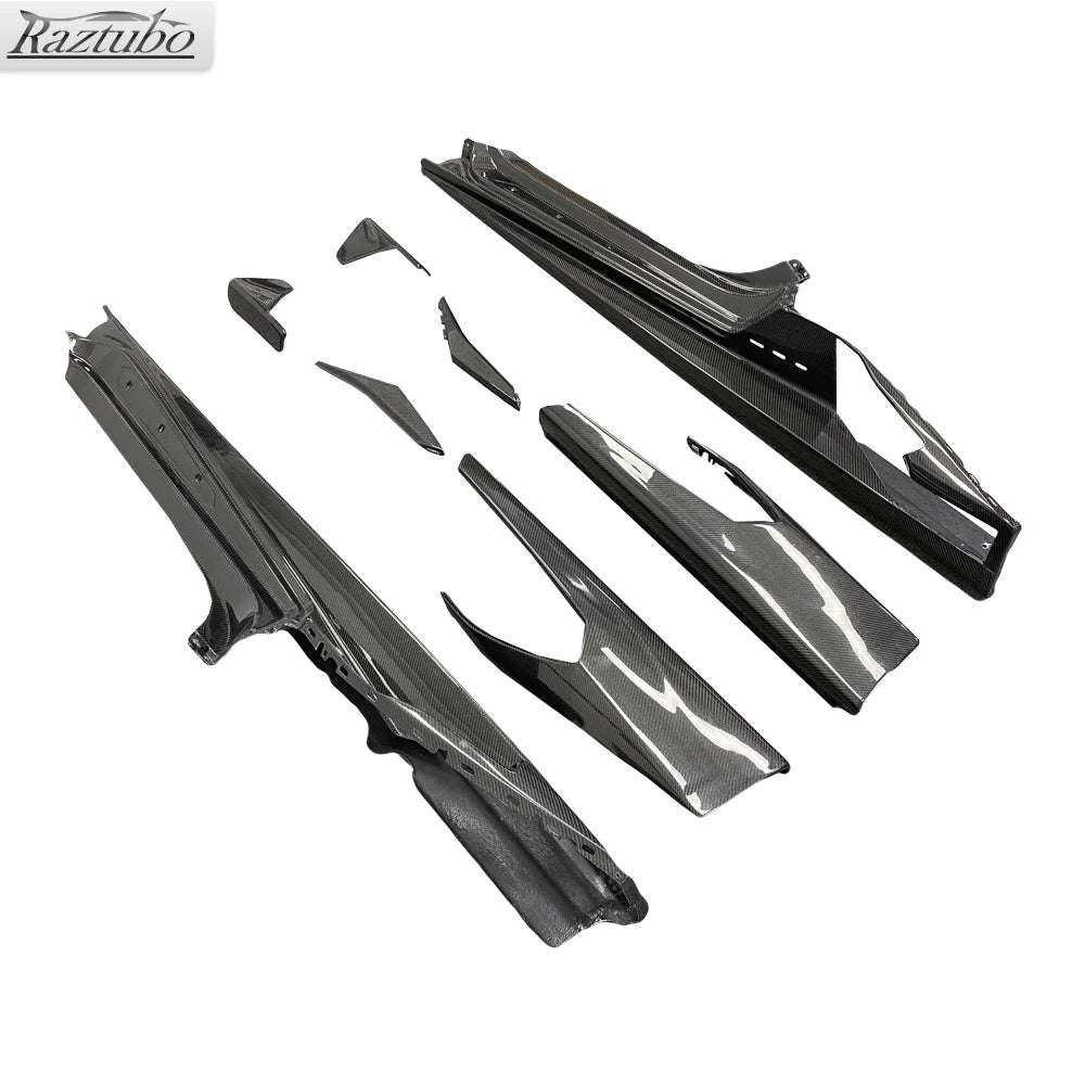 Hot sale M style carbon fiber car bumper lip auto parts side bumper side skirt side spoiler for Lambor Huracan LP580 LP610