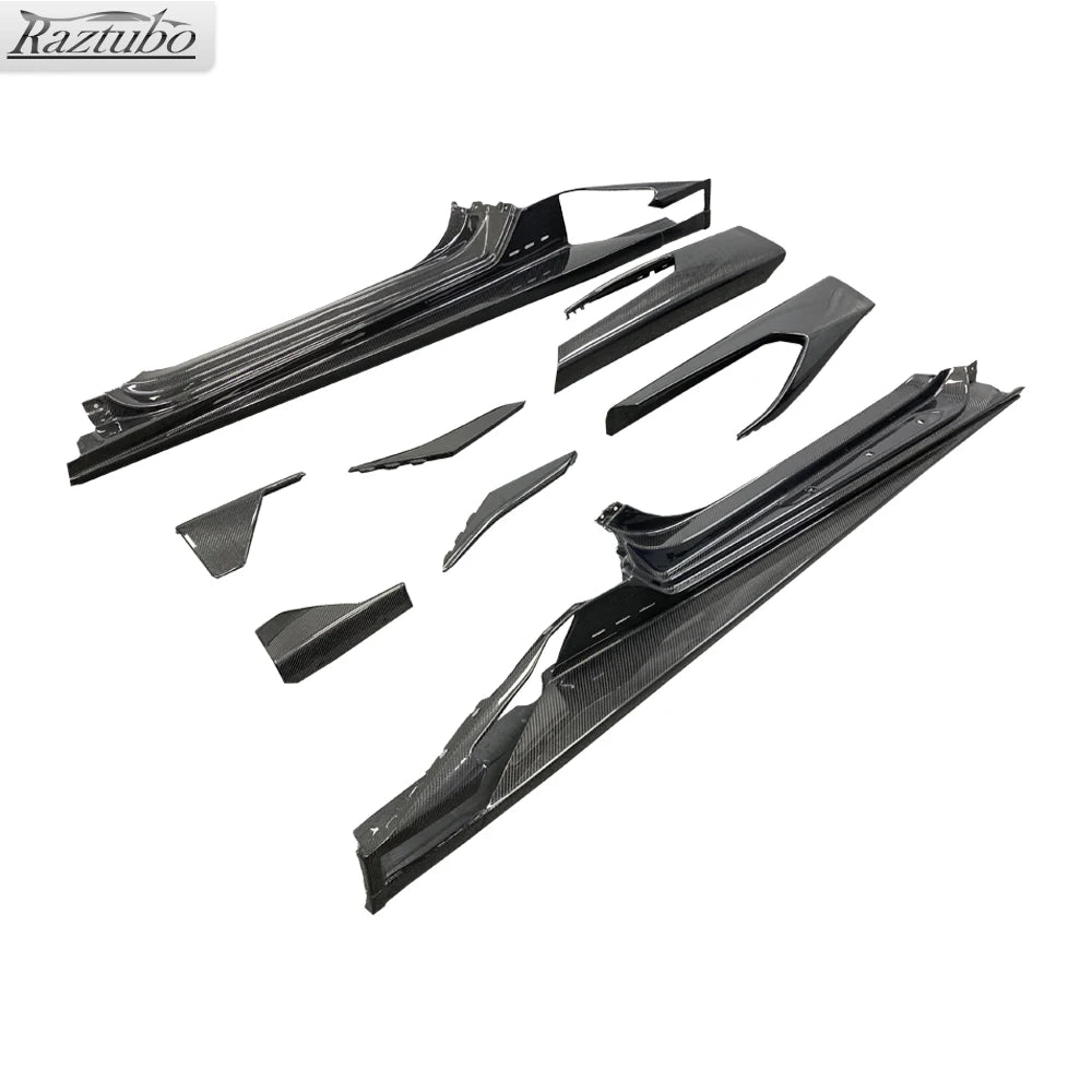 Hot sale M style carbon fiber car bumper lip auto parts side bumper side skirt side spoiler for Lambor Huracan LP580 LP610