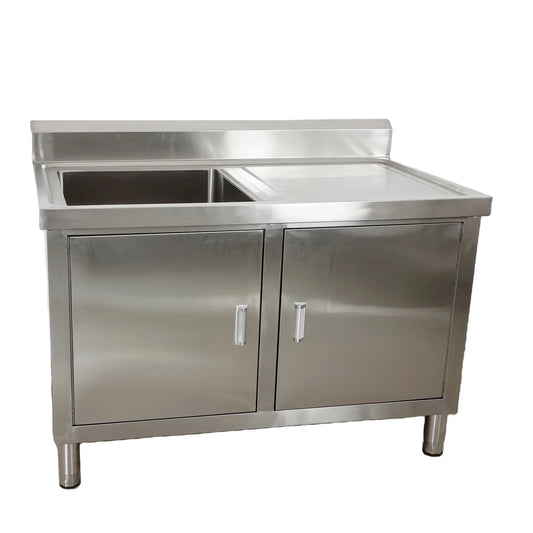 Hot sales stainless steel sink table Wash Sink with Cabinet trade assurance supplier