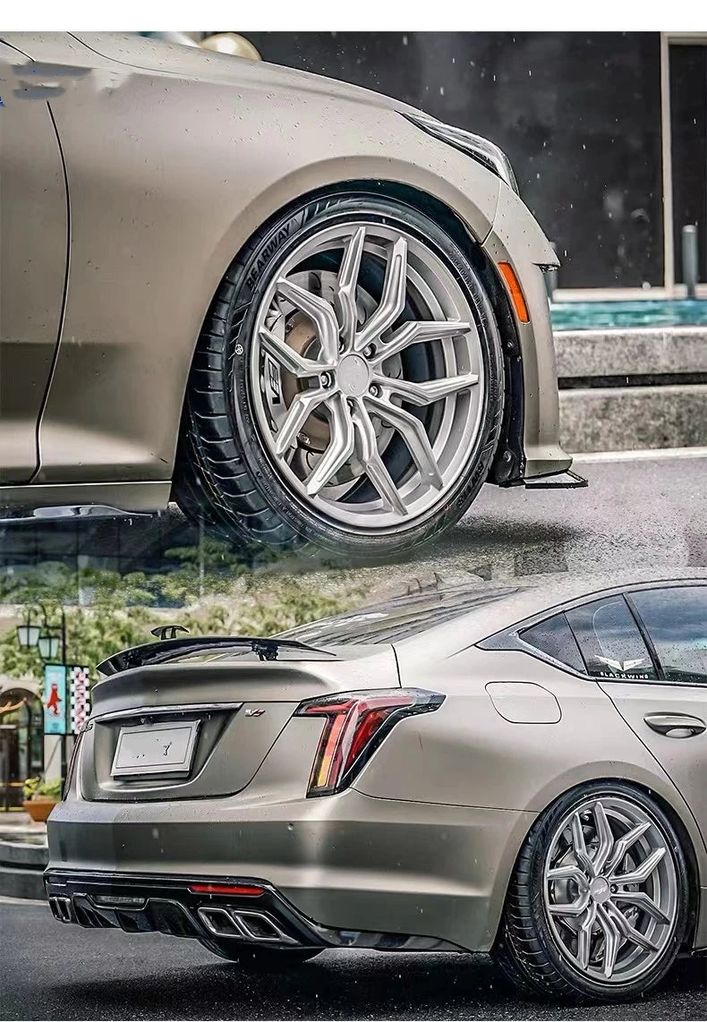 Hot selling front and rear 17 18 inch 5 hole spray plated silver aluminum alloy wheels