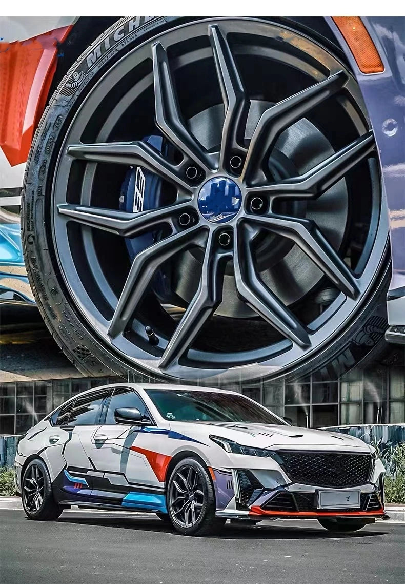 Hot selling front and rear 17 18 inch 5 hole spray plated silver aluminum alloy wheels