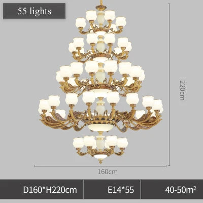 Hotel Project Huge pendant Chandelier church Large stairwell led Chandeliers for villa Hall Staircase Lamp commercial lighting