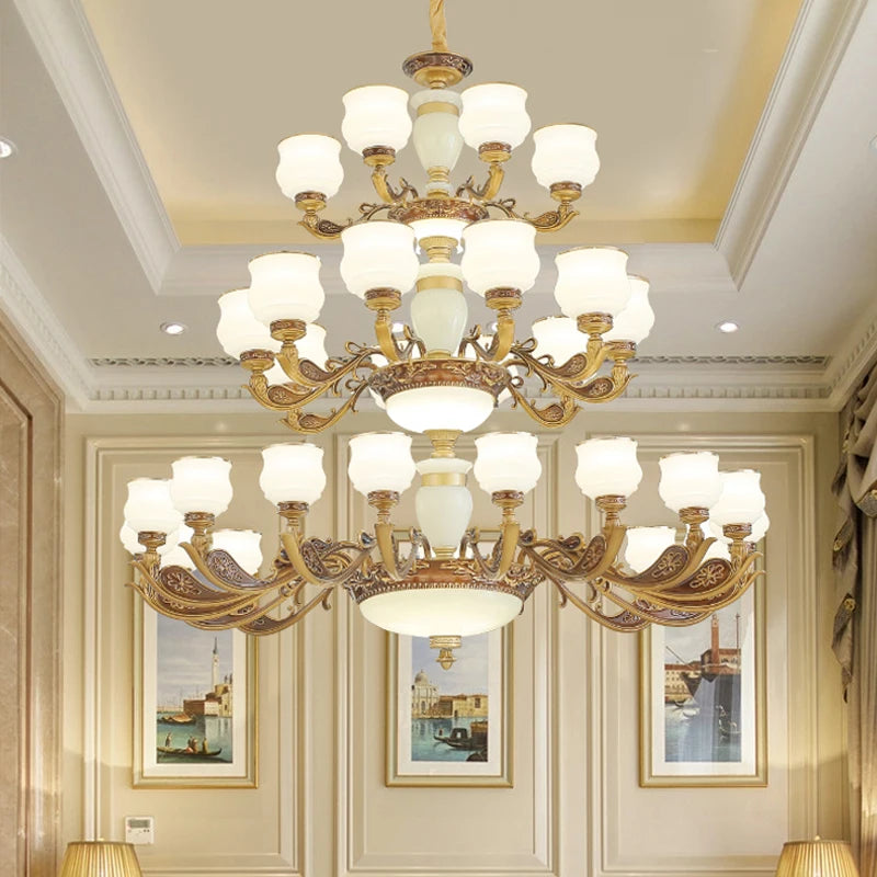 Hotel Project Huge pendant Chandelier church Large stairwell led Chandeliers for villa Hall Staircase Lamp commercial lighting