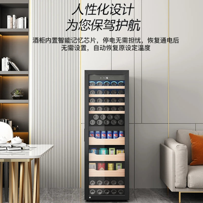 Hotel commercial bar, constant temperature, 96 bottles, red wine cabinet, hanging cup, household ice bar, tea