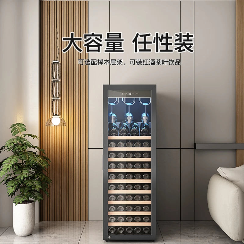 Hotel commercial bar, constant temperature, 96 bottles, red wine cabinet, hanging cup, household ice bar, tea