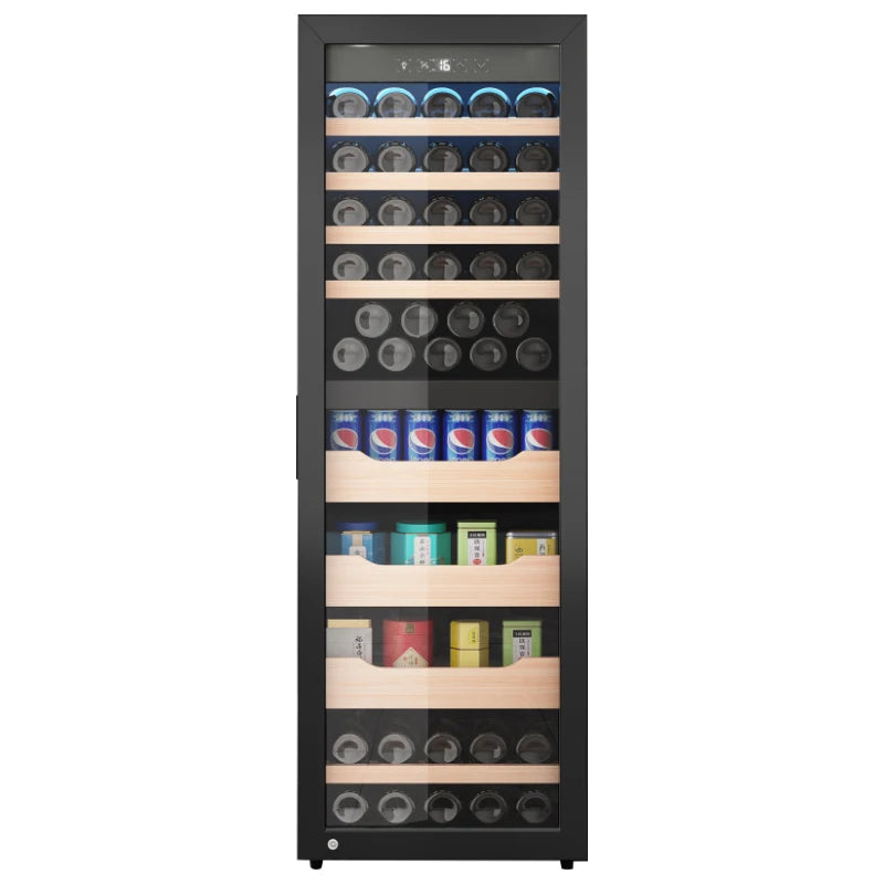 Hotel commercial bar, constant temperature, 96 bottles, red wine cabinet, hanging cup, household ice bar, tea