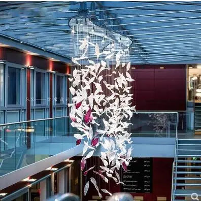 Hotel engineering custom chandelier glass Italian shopping mall sales offices sand table duplex villa luxury chandelier