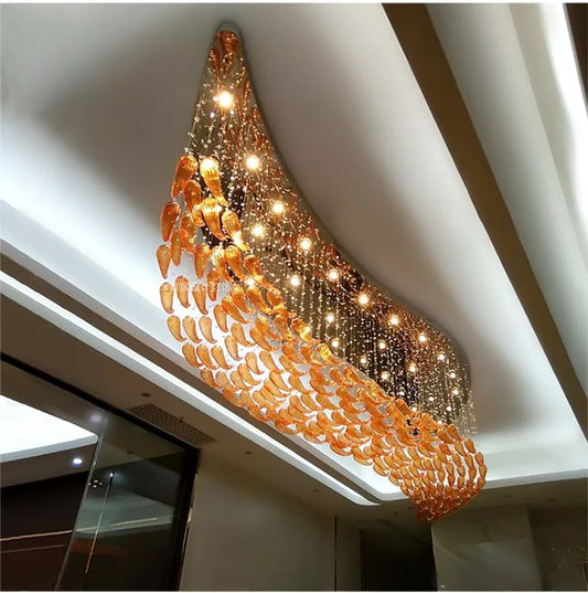 Hotel restaurant shopping mall atrium sales office sand table hotel art chandelier fish villa bird club chandelier