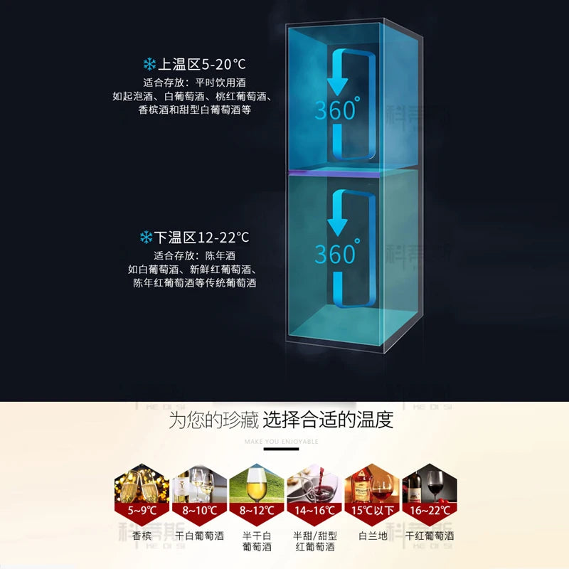 Hotel thermostatic storage 168 red wine cabinets, glass hanging, household small wine cabinets customized