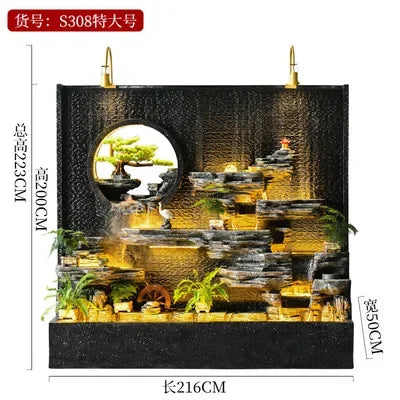 Hotel villa courtyard decoration water feature wall/floor fountain/Rockery and flowing water landscape water curtain wall